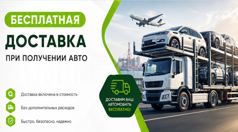 Акция! Бесплатная доставка по Осинниках при получении авто